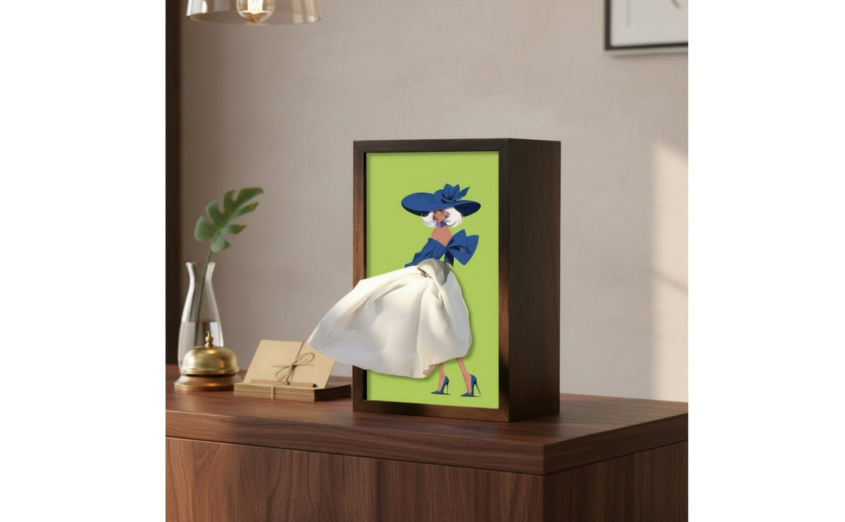 Wooden Tissue Box Holder Framed Front Panel Rectangular Tissue Box Holder Vertical Design