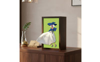 Wooden Tissue Box Holder Framed Front Panel Rectangular Tissue Box Holder Vertical Design