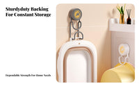 Drilldrill-Less Suction Cup Basin Hanger Removable Bathroom Accessory Easy Installation Wall Hook Space-Saving for Renters, Homeowners, Families