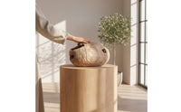 Wooden Flower Pot Rustic Wooden Aesthetic Vase Decorative Wood Log Planter for Balcony, Garden, Patio