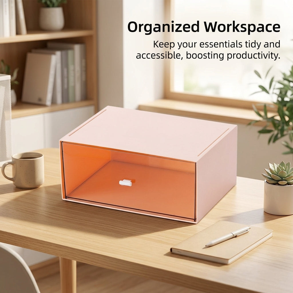 Home Storage Drawer Organizer Box, Desktop with Drawers for Office Workers, Desk for Stationery and Sundries