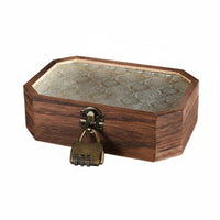 Wooden Jewelry Organizer Light Elegant Design Wooden Jewelry Box Solid Wood Construction Earring Storage Box for Women, Dresser, Bedroom
