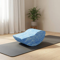 Puffy-Shaped Balance Rocker Marbled Mind-Body Practice Block with Curved Bottom Portable Exercise Wedge Stable for Yogis