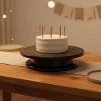 Effortless 360° Rotation Cake Turntable Set Non-Slip Base Rotating Cake Stand with Decorating Tools Stainless Steel Spatulas Icing Piping Kit with Turntable All-in-Complete for Beginners, Professionals, Bakers, Bakery, Birthday Party