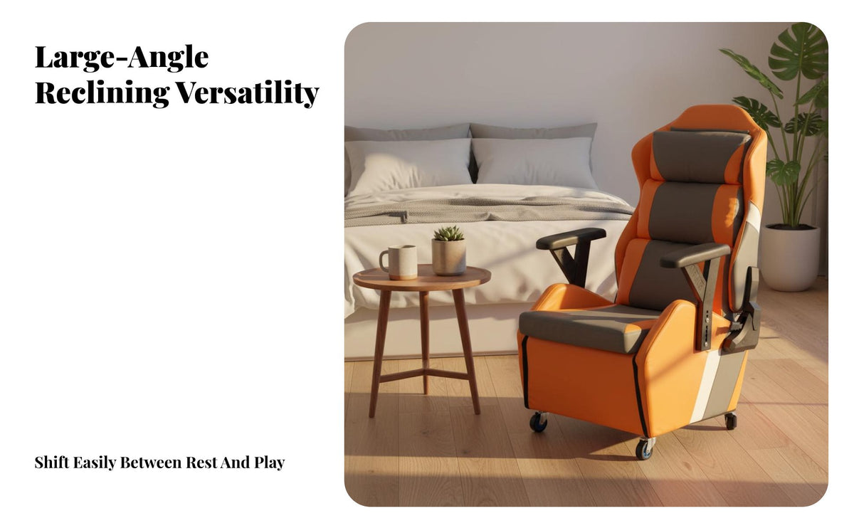 Reclining spinerest Gaming Chair with Footrest Headrest Pillow Recliner Seat Highspine Design Office Furniture Ergonomic comfort system for video game enthusiasts, Students, telecommuting Workers, Game Room, Internet Cafe, Study, Bedroom