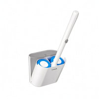 Disposable Toilet Brush Space-Saving Toilet Brush with Holder Cleaning Tool Compact Long-Handled for Bathroom