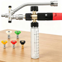 Foam Dispenser Double Two-Connection Compact Brass Core Washer Nozzle Set for Car Wash