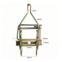 Galvanized Metal Wire Tensioner Anti-Corrosion Wire Tensioner with Gear Long-Lasting Tightener Sturdy for Trellis