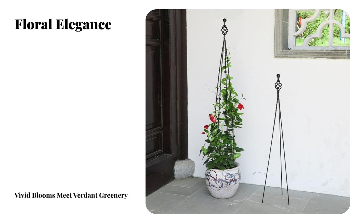 Garden Obelisk Trellis Sturdy and Obelisk Trellis Weather-Resistant Metal Plant Climbing Frame for Outdoor, Patio, Balcony