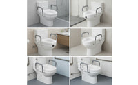 Toilet Seat Riser with Armrests Adjustable Raised Toilet Seat with Armrests Medical Aid Padded Heavy Duty for Seniors, Bathroom