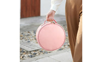 Adjustable Brightness Travel Makeup Bag with Light Divided Compartments Makeup Case with Mirror Hard-Sided Personal Care Storage 3 Color Temperatures