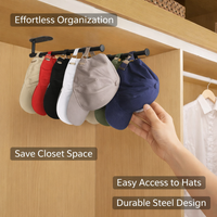 Cabinet and Bedroom Hanging Rack for Kitchen Organization, No Drill Stainless Steel Hook for Easy Setup, Versatile Coat for Wardrobes