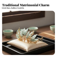 Ancient Design Bridal Headpiece Authentic Oriental Elegance Chinese Design Hair Crown Traditional Attire Hair Adornment