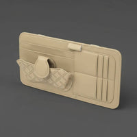 Multi-Compartment Visor Organizer Space Compact Car Visor Organizer Does Not Block Visibility Car Glasses Clip Holder for Driving