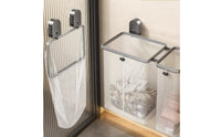 Mesh Hamper with Suction Cups Breathable Foldable Laundry Basket for Washroom, Small Apartments