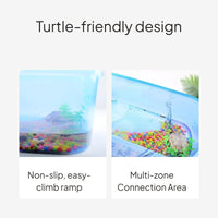 Turtle Habitat with Basking Area and Feeding Box