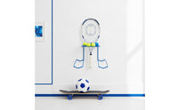 Metal Tennis Racket Storage Stand Minimalist Tennis Racket Storage Rack Industrial Steel for Home Gym, Game Room, Garage
