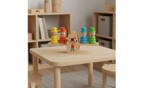 Develops Hand-Eye Coordination Wooden Clown Balance Scale Early Learning Clown Stacking Rings Toy Parent-Child Interaction Seesaw Balance Stacking Toy for Preschoolers, Toddlers
