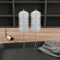 2 Pieces Brass Valve Brushes Shed-Resistant Mouthpiece Cleaning Brush Portable for Instrumentalists