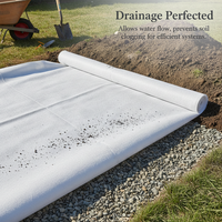 White Polyester Non-Woven Geotextile Fabric for Filtration, Isolation, Drainage, and Road Maintenance