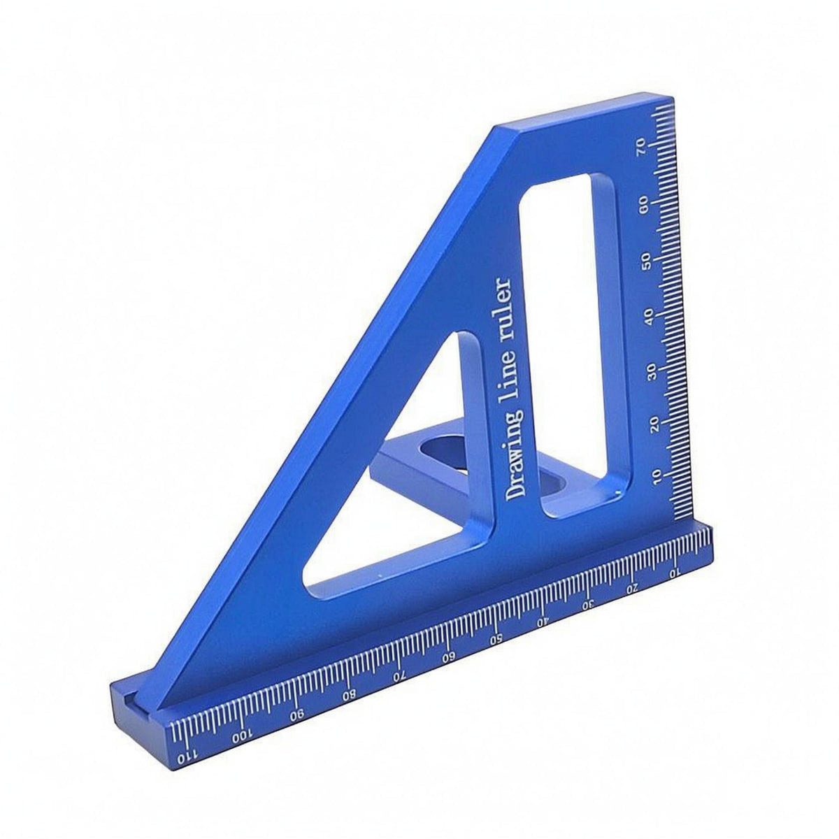 Engraved Scale 45 Degree Marking Ruler Cutout Openings Angle Marking Ruler Rigid Metal-Like Finish