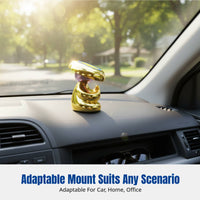 Car Dashboard Mount, Zen Monk Design, 360° Rotating Universal Holder, Decorative Accessory, Random Color