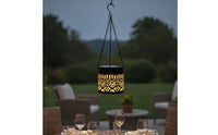 Waterproof Metal Lantern with Cutout Pattern for Pathway