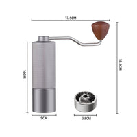 Manual Coffee Stainless Metal Hand Crank Coffee Smooth-Turning for Journeyers, Travel, Camping