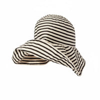 Lightweight & Breathable Women's Striped Fisherman Hat Adjustable Fit Packable Fisherman Cap Wrinkle-Resistant for Outdoor, Travel