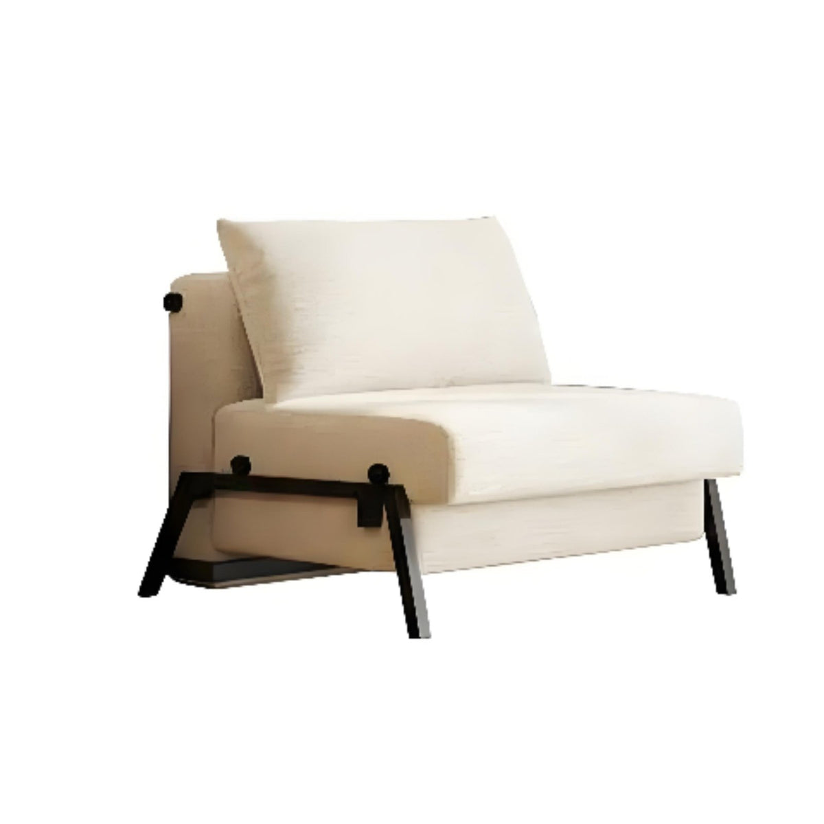 Multi-Functional transformable Loveseat Bed Space-Saving Armless Futon Bed Adjustable Backrest Sleeper Sofa Modern and aesthetic for Apartment Dwellers, Young Adults, Office Workers, Living Room