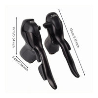 Combined Gear Brake Levers Aluminum Bike Chassis Shifter Brake Lever Combo Textured Grip