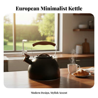 3L Stainless Steel Kettle European Design Whistling Tea Kettle Stovetop Water Boiler Clear Whistle Notification Traditional