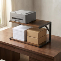 Black Metal Frame Desktop Printer Rack