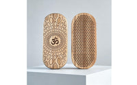 2 Pieces Mindful Movement Foot Board Wooden Meditation Foot Board Fitness Tool Rounded Rectangular Multi-Use