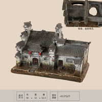 中式鱼缸摆件创意鱼虾躲避屋水族箱草缸造景装饰微景观古建筑模型 隐居江南【壹】;长约20cm