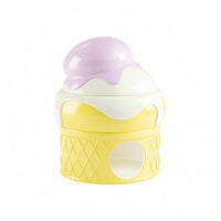 Dome Top Ceramic Hamster Hideout Geometric Pattern Hamster Cooling Shelter Embossed Ice Cream Cone Hideout Circular Doorway for Hamsters