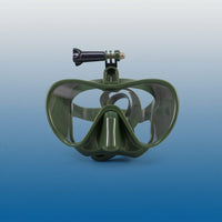 Wide-View Snorkel Mask with Camera Mount Smooth Breathing Full Face Snorkel Mask 180 Degree Anti-Fog for Travelers