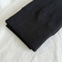 Fleece Lined Tights for Women with High Waisted Design for Winter, Warm Polyester Blend Footless Leggings for Autumn and Cold Weather