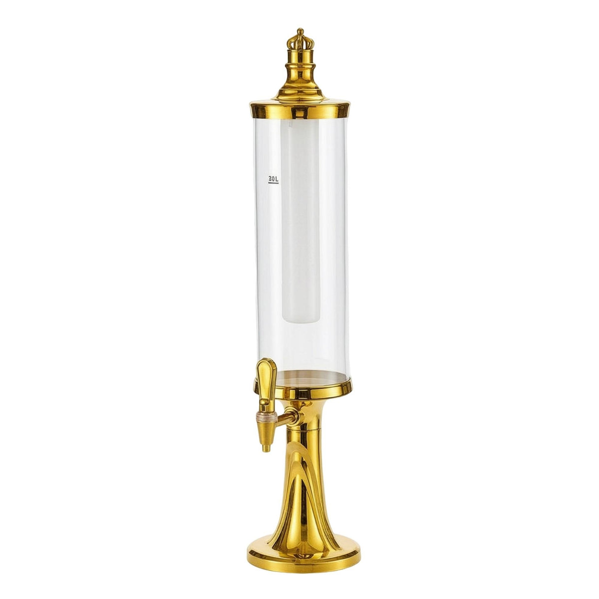 Illuminated Beer Dispenser with Ice Column Clear Beer Dispenser Easy-Pour Drink Dispenser with Tap Refrigerated for Home Bar, KTV