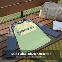 kids' Long Sleeve T-Shirt Quick-Dry Color Block Raglan Tee Sweat-Absorbing-Wicking kids' Color Block Tee for Children, Girls, Summer, Everyday Wear