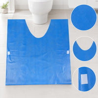 Disposable U-Shaped Toilet Mat, Waterproof Non-Slip Non-Woven Foot Pad for All Seasons