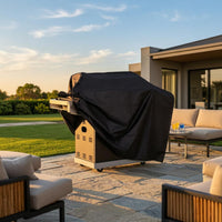 Barbecue Grill Cover Tailored Outdoor Grill Cover Black Weather Protector for Outdoor Use