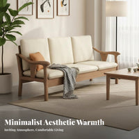 3-Seater Wooden Frame Sofa Removable and cleanable slipcovers 3-Seater Modern Sofa two-seasonSeason Use Couch for Families, partners, Lounge Area, Office, Study