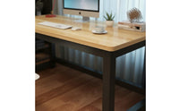 Easy Assembly Modern Minimalist Desk Safe Rounded Corners Simple Study Table Rectangular Office Desk for Students, Bedroom, Dorm Room