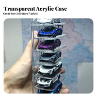 1:64 Scale Car Display Case Space Saving Acrylic Toy Car Rack Clear Multi-Tier Model Holder Transparent Design for Children