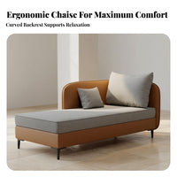 Light Luxury Design Single support Chaise Soft Upholstery Oversized Chaise Lounge Deep Seat Indoor Furniture Minimalist Aesthetic for Interior Designers, Book Lovers, Hotel Lobby, Apartment, Living Room, Reception Area