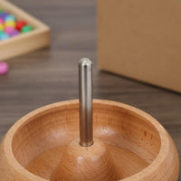 Solid Wood Wooden Bead Rotator Time Saver Bead Rotator Bowl Polished Rotation Versatile for Crafters