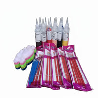 Acrylic Paint Set for Plaster Doll, Kids DIY Art Painting Handcraft, Drawing Kit with Brushes & Palette