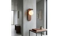 Wall Sconce with Frosted Glass Shade Minimalist Light Compact for Passageway
