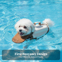 High Buoyancy Dog Life Vest with Handle Secure Fit Dog Flotation Vest with Metal Loop Heavy-Duty Pet Life Preserver Adjustable for Dogs, Young Dogs, Swimming Pool, Lake, Beach